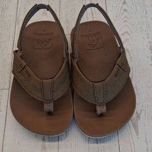 Reef Tan Leather Flip Flops